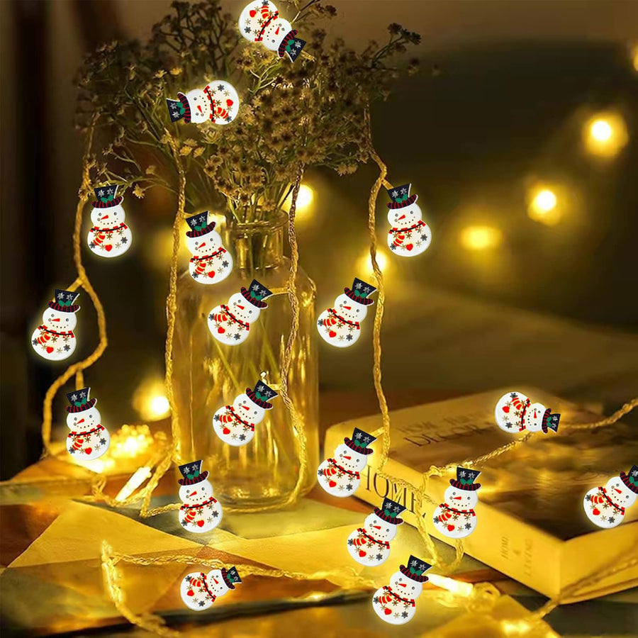 1.5 m 10 snowmen LED Fairy Lights- Plug in