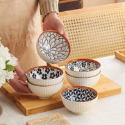 Porcelain Bowls Set, 300 ML Serving Bowls Oven Safe for Dining (6 -Piece)