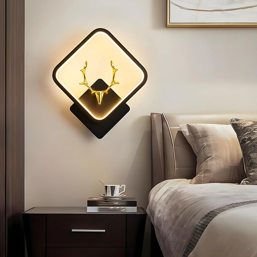 Deer Wall Lamp with Adjustable Color Changing Function
