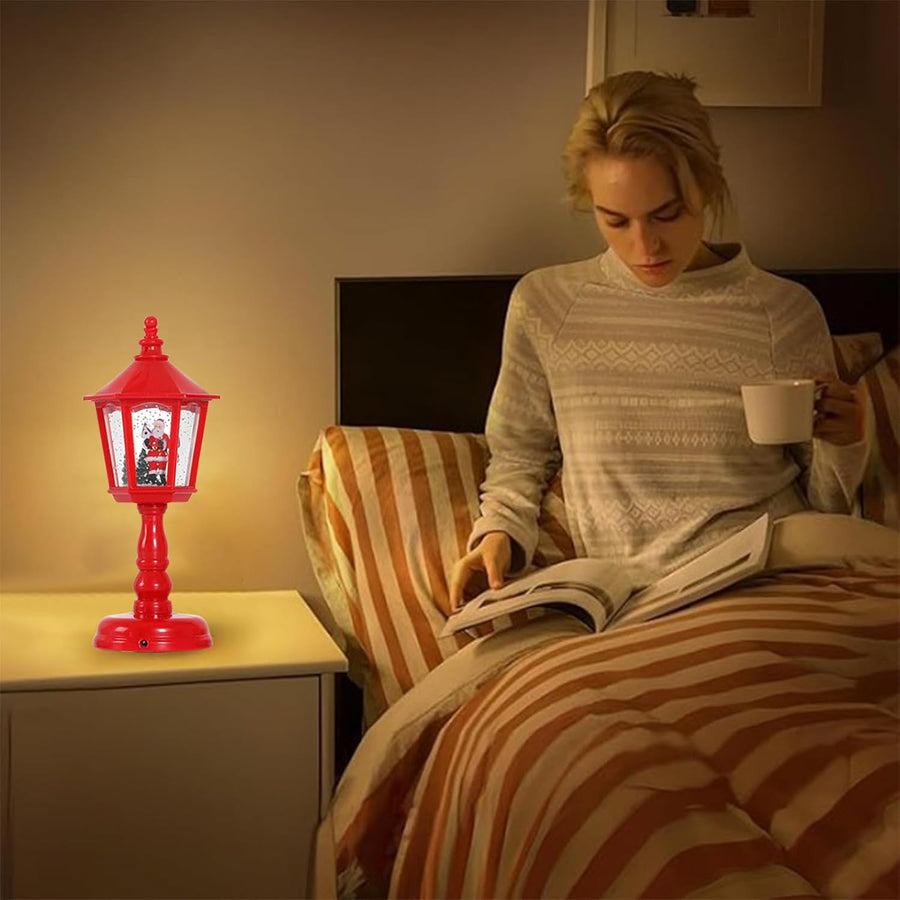 Christmas Table Lamp with Snow Night Light and Music Luminous Ornaments.