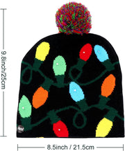 Christmas Style LED Winter Cap - Black