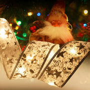 Christmas Ribbon LED Fairy Lights – Decorative Mesh Ribbon for Christmas Tree, Gifts & Home Décor