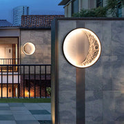 Mood Light Metal Ring Wall lamp with Resin Moon Decorative Accessories