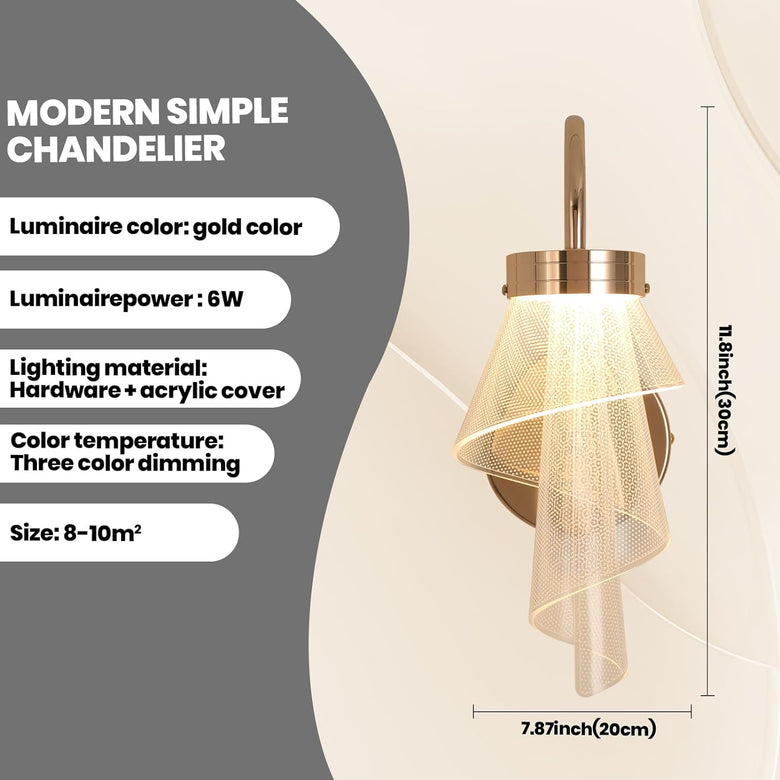 Modern Wall Mount Light Fixture for Living Room, Bedroom, and Hallway ...