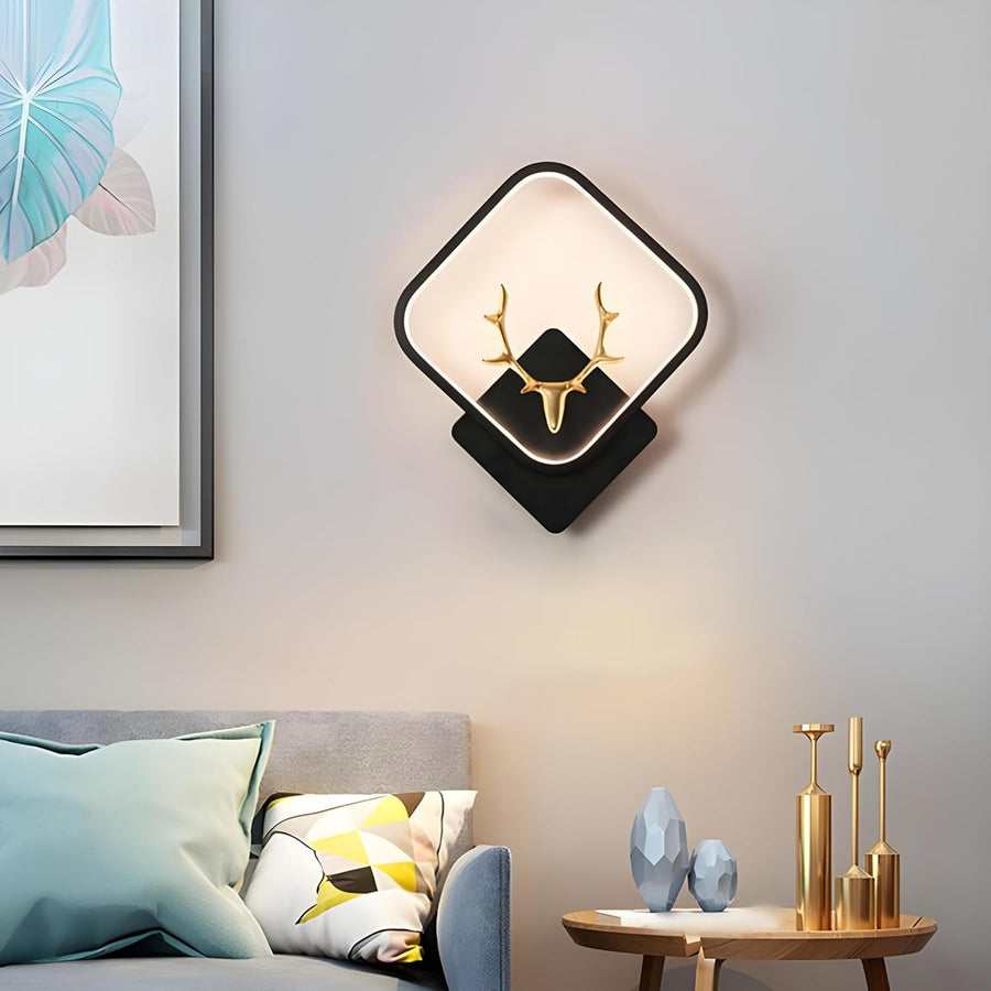 Deer Wall Lamp with Adjustable Color Changing Function