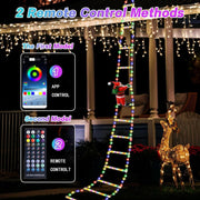 Santa Climbing LED Ladder Light – Festive Outdoor Christmas Decoration