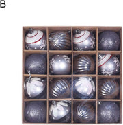 Christmas Ball Ornaments,16Pcs/Set (SILVER)