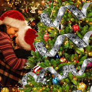 Christmas Ribbon LED Fairy Lights – Decorative Mesh Ribbon for Christmas Tree, Gifts & Home Décor