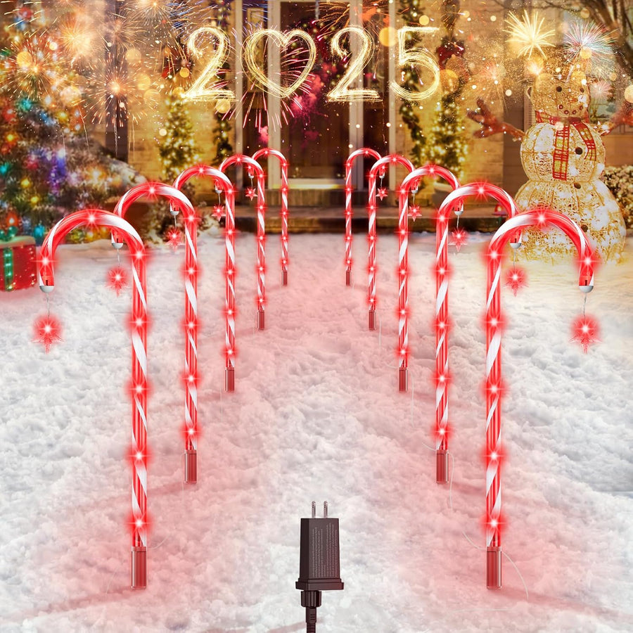 pack of 5 Candy stick Pathway Lights, 10"