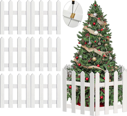 Christmas Tree Fences White Wooden
