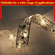 Christmas Ribbon LED Fairy Lights – Decorative Mesh Ribbon for Christmas Tree, Gifts & Home Décor