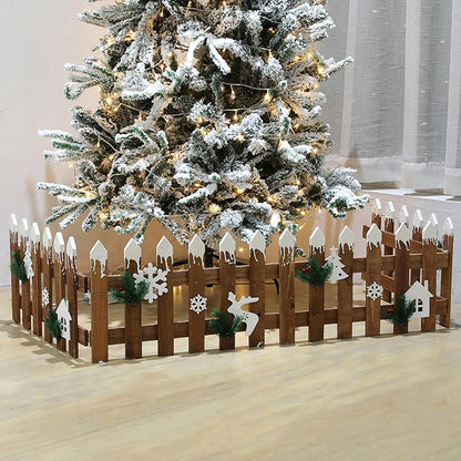 Christmas Tree Fence, Thick Wooden Picket Fence xmasTree