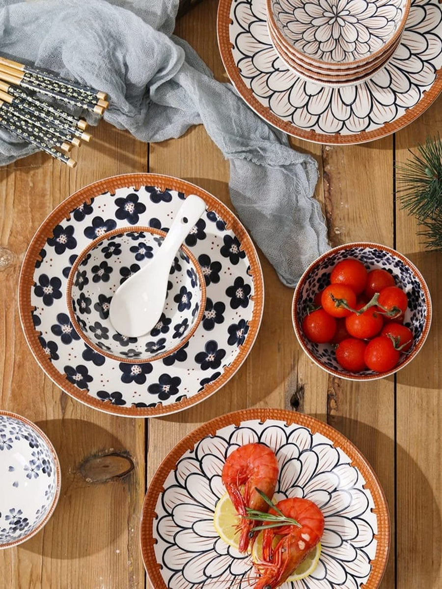 Japanese style Ceramic Rice Bowl set