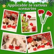 Elf Legs Christmas Picks – Set of 3 Mini Stuffed Legs for Tree Decoration