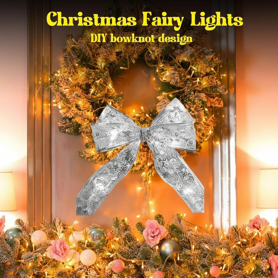 Christmas Ribbon LED Fairy Lights – Decorative Mesh Ribbon for Christmas Tree, Gifts & Home Décor