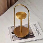 Rechargeable metal touch table lamp