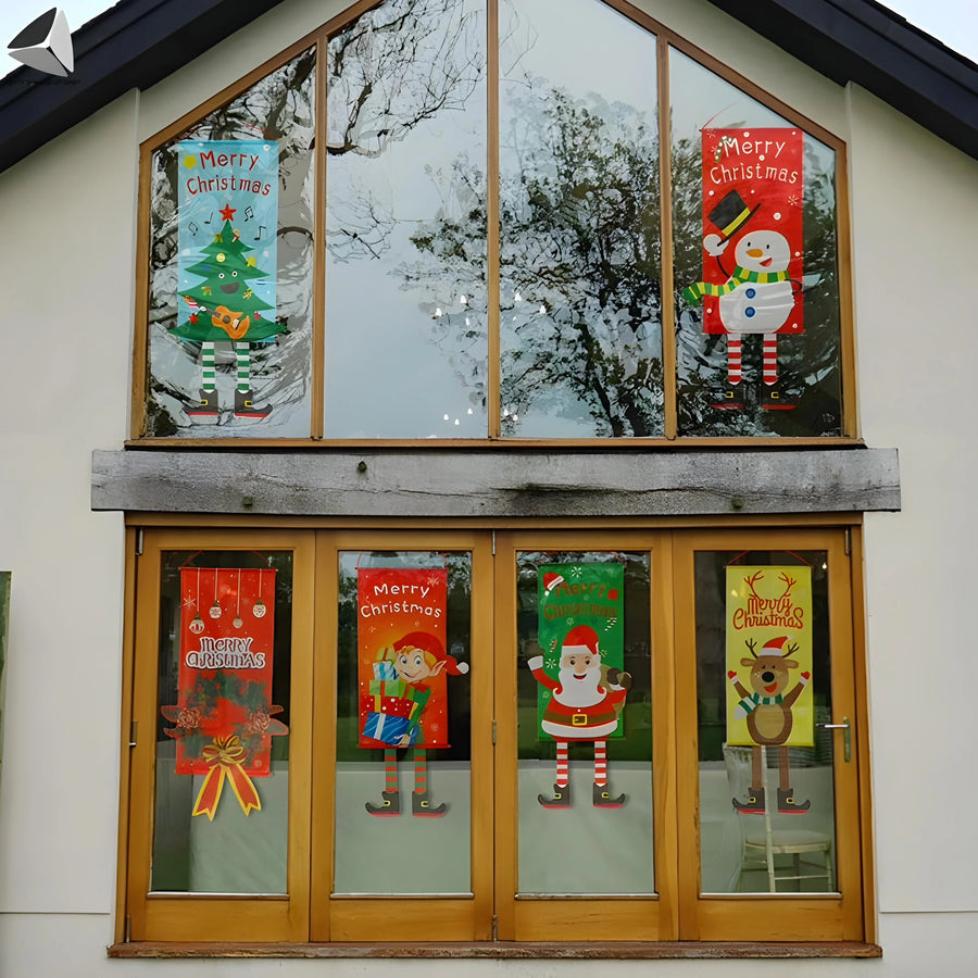 set of 3 christmas banner for decoration