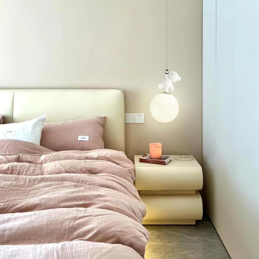 Pendant Kids Room Light with Glowing Light Cartoon Wall Light,
