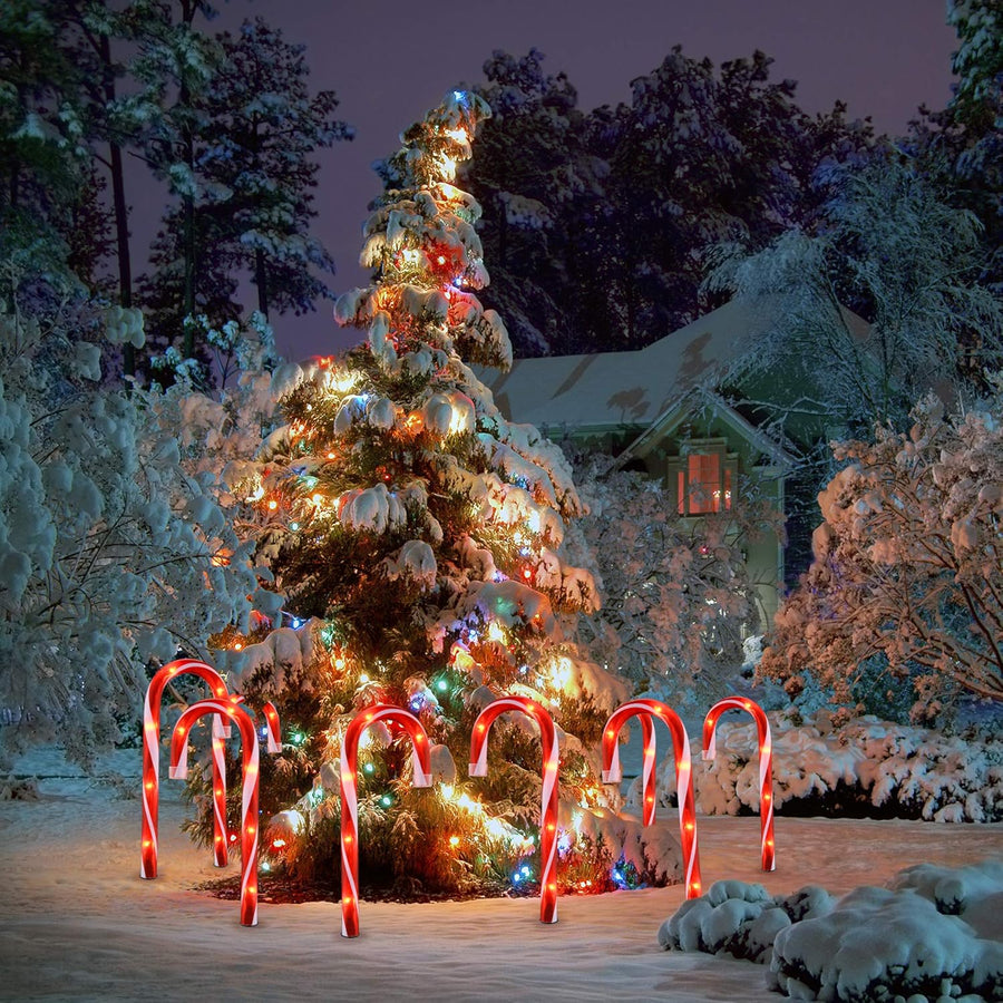 pack of 5 Candy stick Pathway Lights, 10"