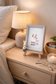 6 inch wooden Photo Frame with Cute Rabbit