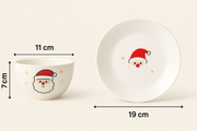 Santa Joy Christmas Bowl & Plate Set (6-Piece)