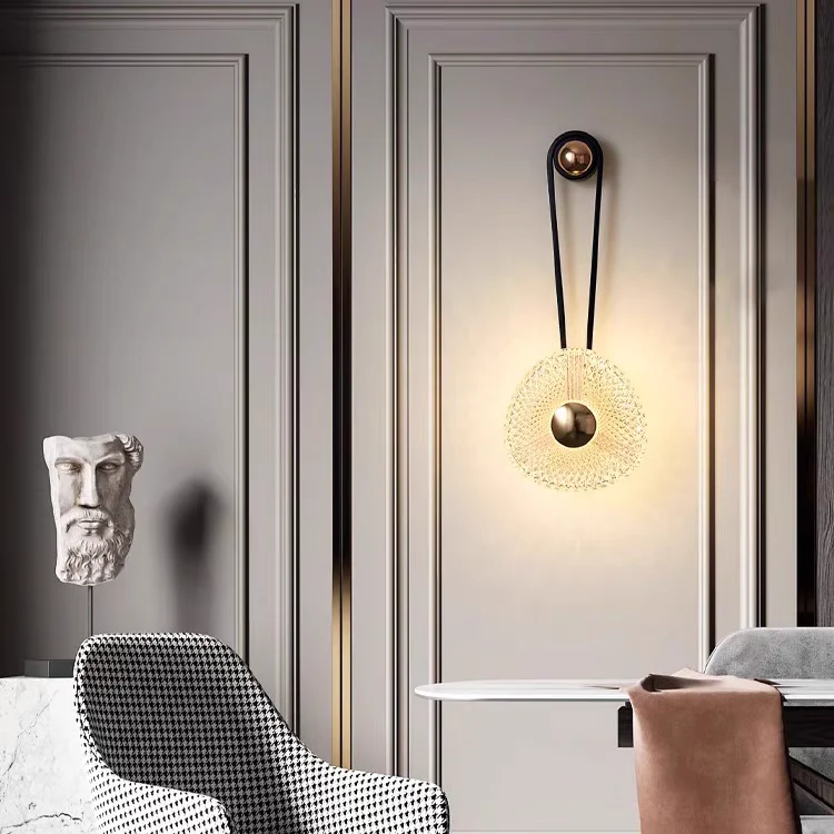 Iron Aluminum Round LED Wall Sconce Light B260-BK