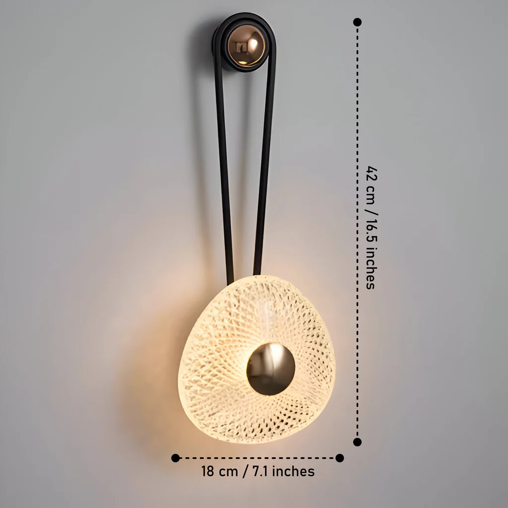 Iron Aluminum Round LED Wall Sconce Light B260-BK