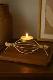 Coral Tree Handcrafted Golden Metal Tea Light Candle Holder Stand Elegant Decorative Tea Light Holder for Home and Office Decoration