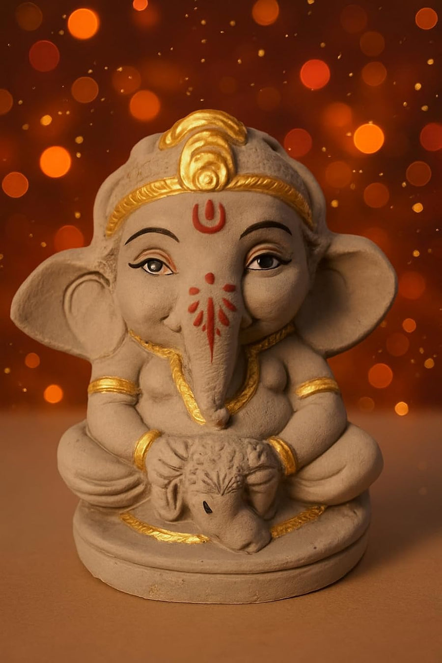 4 Inch Eco-Friendly Ball Ganesh Ji Idol