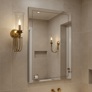 Antique Brass Wall Light with Clear Glass Shade | Premium E14 Wall Sconce for Living Room, Bedroom & Dining Area