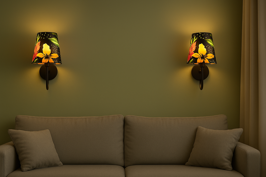 The Stamp Lamp Shade Wall Lights
