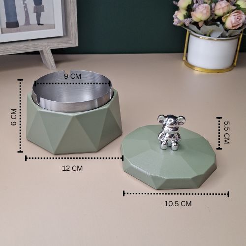 Stainless Steel & Plastic Base Portable Ashtray Spinning Lid Modern Tabletop Ashtray