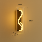 Modern LED Wall Light with Cylindrical Glass Shade