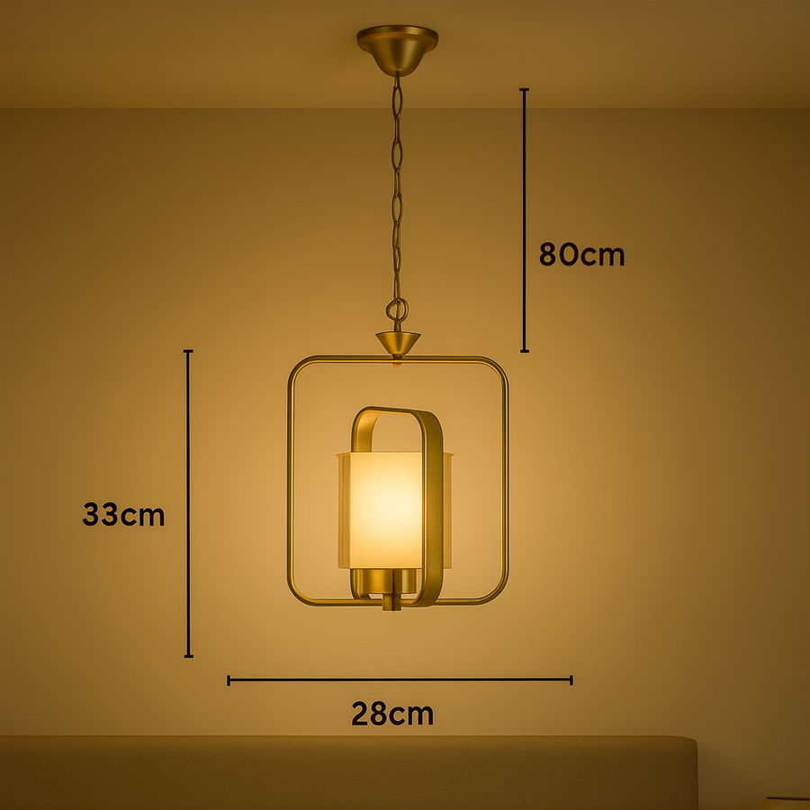 Square Metal Pendant Light