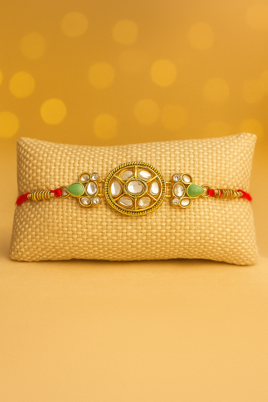 Royal Kundan Bloom Rakhi