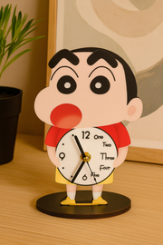Kids Cartoon Table Clock – Cute Character Design | Durable MDF Body | Battery Operated | Ideal for Study Table, Bedroom &amp; Gifts | 22 cm Height