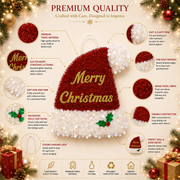 Merry Christmas Santa Hat Wall Hanging Decoration
