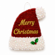 Merry Christmas Santa Hat Wall Hanging Decoration