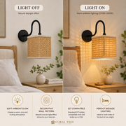 Coral Tree Modern Bamboo Wall Light | E27 Wall Lamp | Beige Metal Finish | Decorative Wall Sconce for Bedroom, Living Room & Hotel