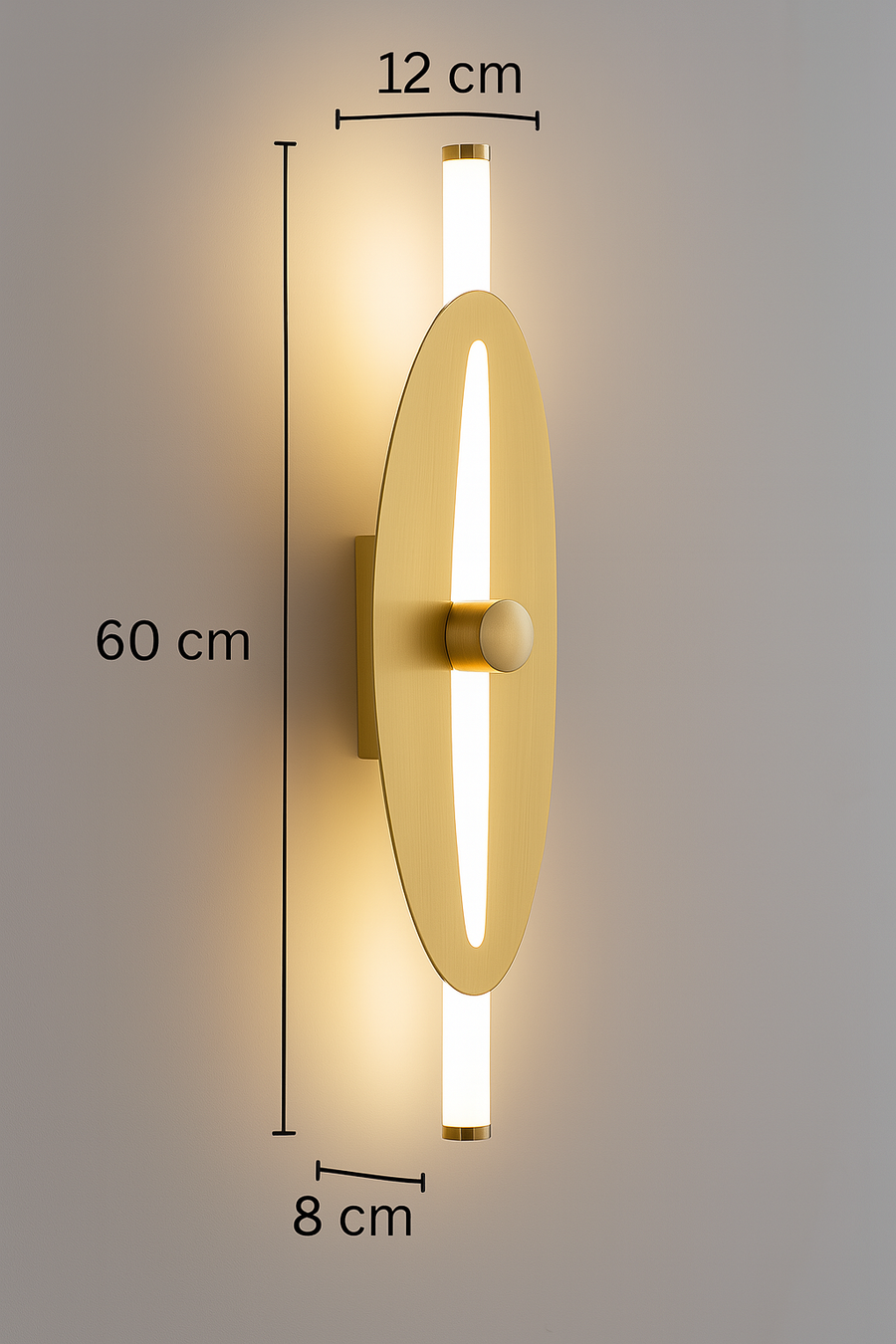 Modern Brass Wall Light for Bedroom & Living Room –