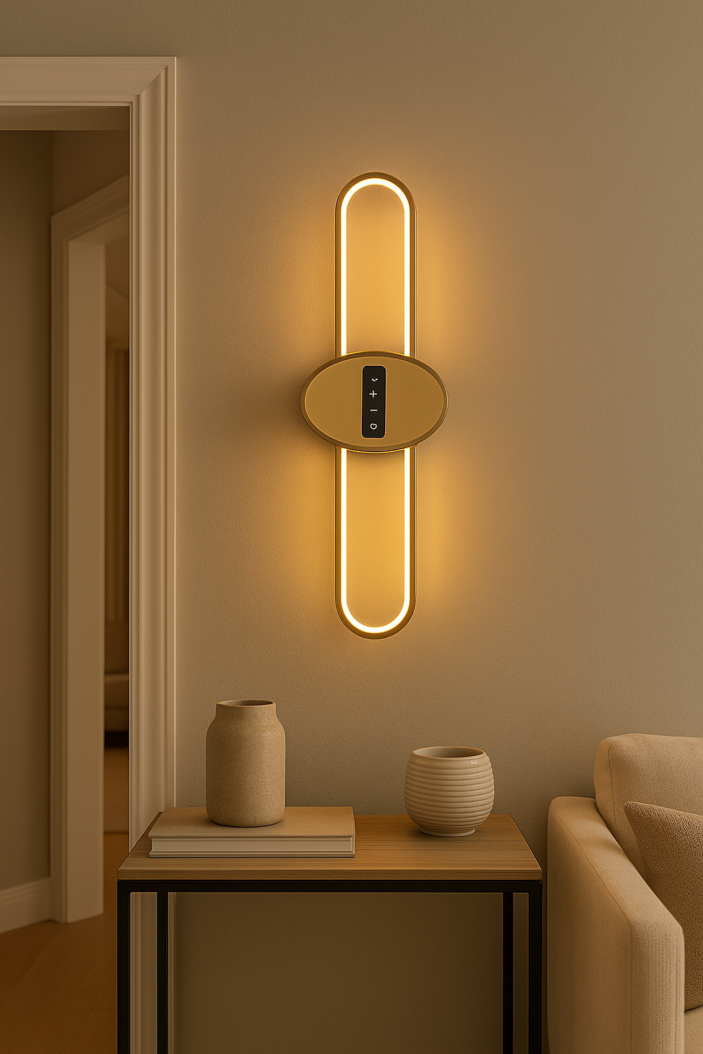 Modern LED Wall Light with Touch Control Panel | 3 Color Modes |