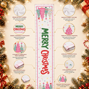 Christmas Table Runner – Merry Christmas Printed Holiday Table Decoration (170 × 34 cm)