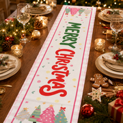 Christmas Table Runner – Merry Christmas Printed Holiday Table Decoration (170 × 34 cm)