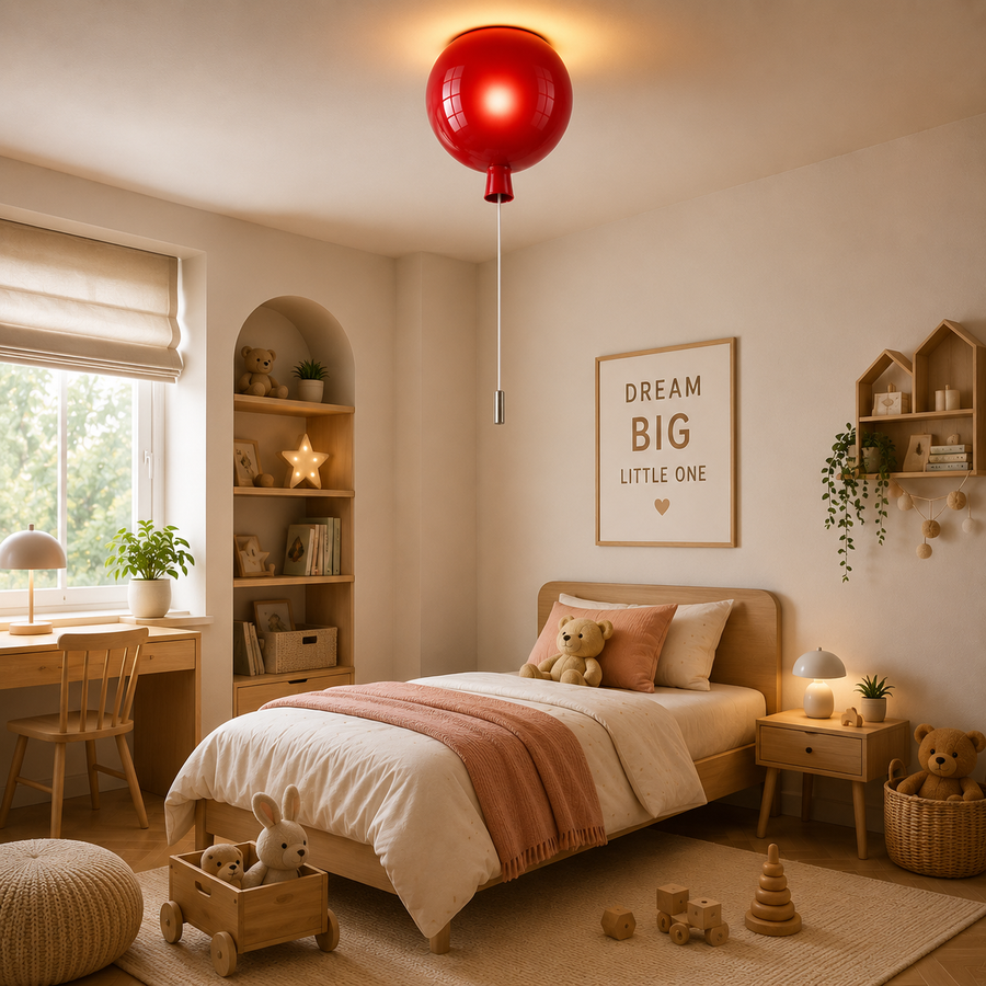 Coral Tree Balloon Ceiling Light with Pull Cord