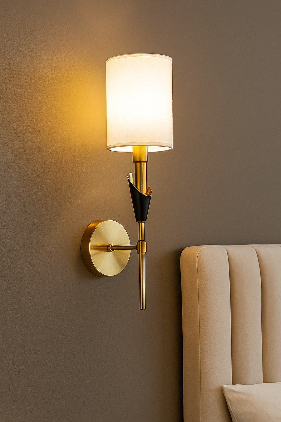 Mid-Century Wall Lamp Simple Brushed Gold
