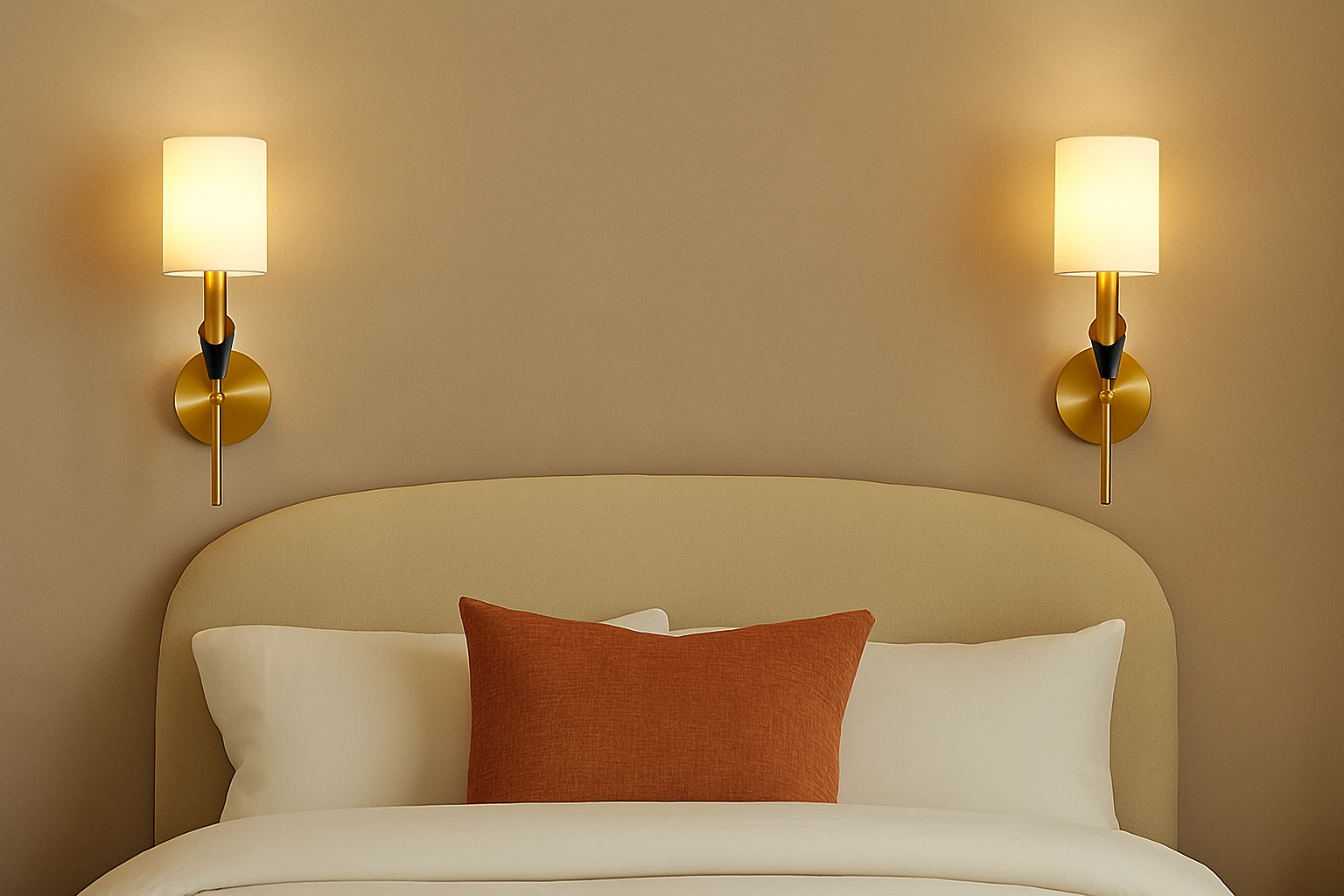 Mid-Century Wall Lamp Simple Brushed Gold