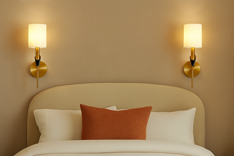 Mid-Century Wall Lamp Simple Brushed Gold