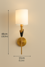 Mid-Century Wall Lamp Simple Brushed Gold