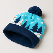 LED Christmas Gingerbread Man Woolen Beanie Cap – Free Size, Soft Knit Material, 5 White LEDs with Multiple Light Transitions – Perfect Festive Wear for All Age Groups