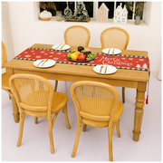 Red Christmas Table Runner – 70 x 13 Inch | Cotton Blend with Snowflake & Christmas